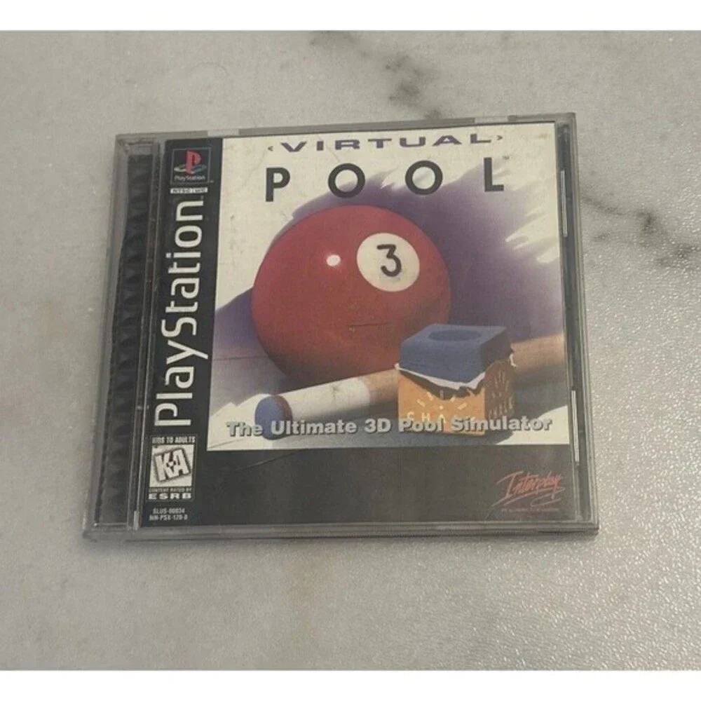 Virtual Pool (Sony PlayStation 1, 1996) PS1 Complete and Tested